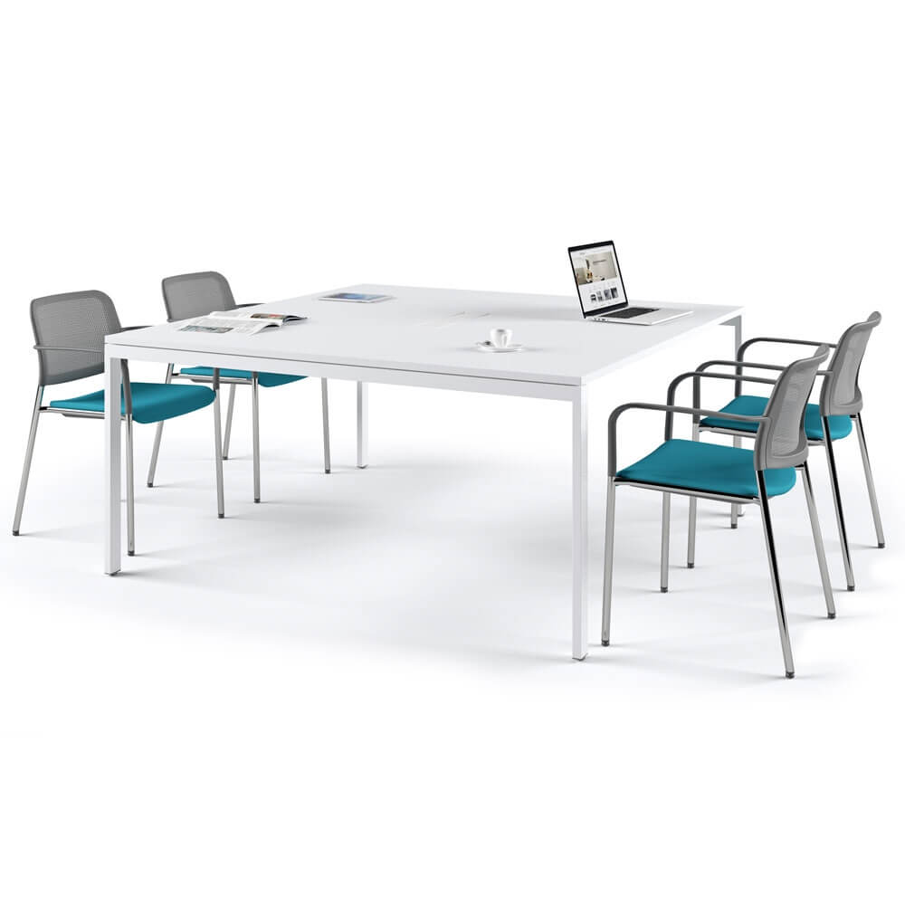 Table de réunion blanche